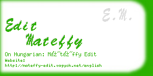 edit mateffy business card